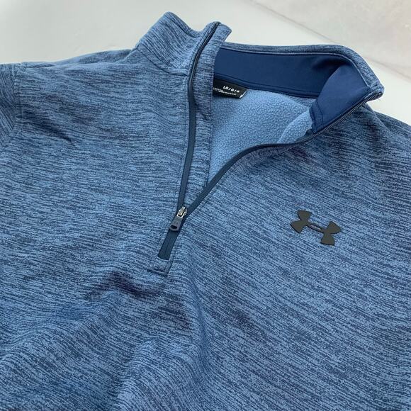 Under Armour Men's ColdGear Blue Loose Fit Pullover Size L - Picture 7 of 7